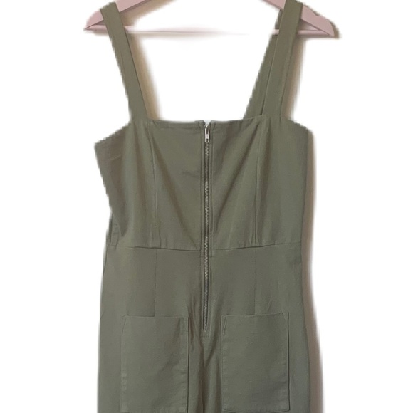 MARONIE Green Wide Leg Jumper Romper Overall Size Medium NEW - Picture 2 of 7